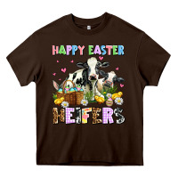 Chocolate Brown happy easter heifer's Heavy Core Tee - AdoDesignShop