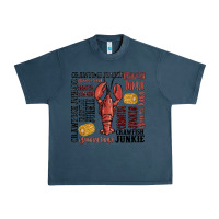 Midnight Navy crawfish junkie Urban Heavy Tee - MaliasSmallBusiness
