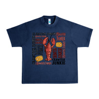 Navy crawfish junkie Urban Heavy Tee - MaliasSmallBusiness