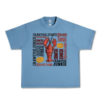 Pebble Blue crawfish junkie Urban Heavy Tee - MaliasSmallBusiness