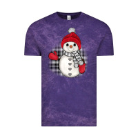 Cloud Purple grey christmas snowman Vintage Tee - JahusDesignShop
