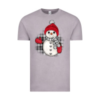Vintage Zinc grey christmas snowman Vintage Tee - JahusDesignShop