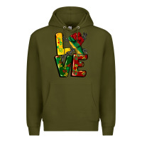Army Green love juneteenth Premium Hoodie - CowGirlArtShop