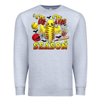 Heather Grey tis the season softball halloween Premium Sweatshirt - CowGirlArtShop