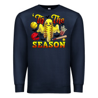 Navy tis the season softball halloween Premium Sweatshirt - CowGirlArtShop