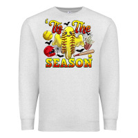 Oatmeal Heather tis the season softball halloween Premium Sweatshirt - CowGirlArtShop