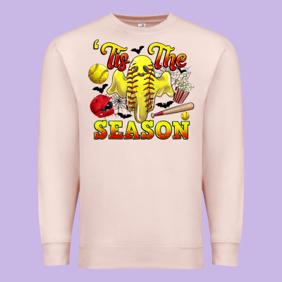Tis The Season Softball Halloween Premium Sweatshirt Designed By Cowgirlartshop