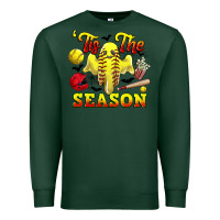 Sports Green tis the season softball halloween Premium Sweatshirt - CowGirlArtShop