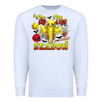 White tis the season softball halloween Premium Sweatshirt - CowGirlArtShop
