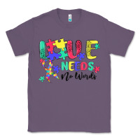 Lavender love needs no words autism Classic Tee - MaliasSmallBusiness