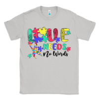 Moon Dust love needs no words autism Classic Tee - MaliasSmallBusiness