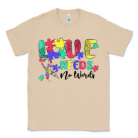 Mushroom love needs no words autism Classic Tee - MaliasSmallBusiness