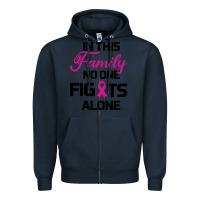 Navy In This Family No One Fights Alone Zipper Hoodie - Bettercallsaul