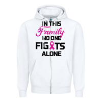 White In This Family No One Fights Alone Zipper Hoodie - Bettercallsaul