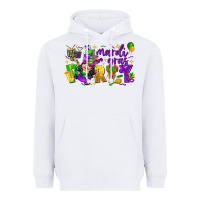 White mardi gras party Heavyweight Hoodie - CowGirlArtShop