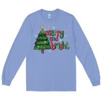 Colony Blue Merry And Bright Long Sleeve Tee - MaliasSmallBusiness