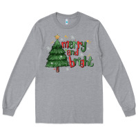 Heather Grey Merry And Bright Long Sleeve Tee - MaliasSmallBusiness