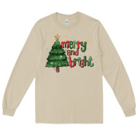 Mushroom Merry And Bright Long Sleeve Tee - MaliasSmallBusiness