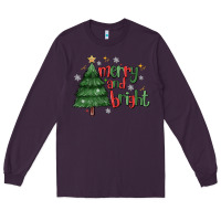 Plum Merry And Bright Long Sleeve Tee - MaliasSmallBusiness