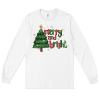 White Merry And Bright Long Sleeve Tee - MaliasSmallBusiness