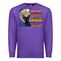 Purple when witches go riding Premium Sweatshirt - CowGirlArtShop