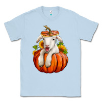 Dusty Blue fall pumpkin lamb nancy cooper Classic Tee - NancyCooperArtShop