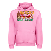 Fuchsia Pink baking through the snow Urban Hoodie - FaDigitalArtStudio