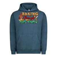 Pigment Midnight Navy baking through the snow Urban Hoodie - FaDigitalArtStudio