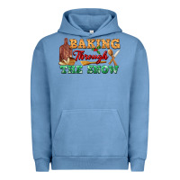 Pigment Pebble Blue baking through the snow Urban Hoodie - FaDigitalArtStudio