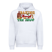White baking through the snow Urban Hoodie - FaDigitalArtStudio