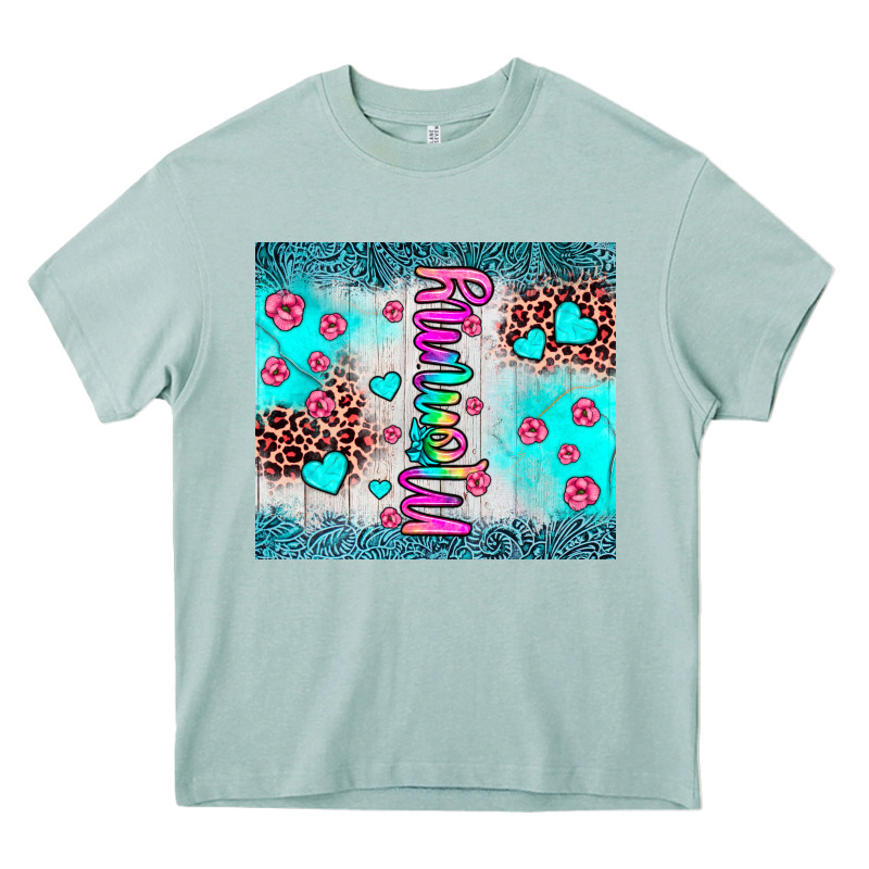 Mommy Leopard Turquoise Heavy Core Tee by JahusDesignShop | Teevron