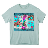 Arona mommy leopard turquoise Heavy Core Tee - JahusDesignShop