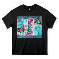 Black mommy leopard turquoise Heavy Core Tee - JahusDesignShop