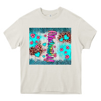 Cream mommy leopard turquoise Heavy Core Tee - JahusDesignShop