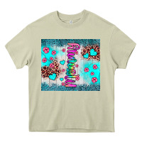 Mossy mommy leopard turquoise Heavy Core Tee - JahusDesignShop