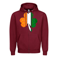 Burgundy Shamrock Boobs St Patrick's Day design Zipper Hoodie - Bettercallsaul