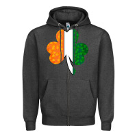 Charcoal Heather Shamrock Boobs St Patrick's Day design Zipper Hoodie - Bettercallsaul