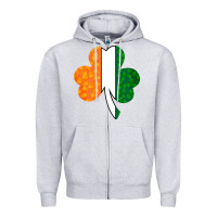 Heather Grey Shamrock Boobs St Patrick's Day design Zipper Hoodie - Bettercallsaul