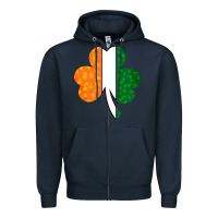 Navy Shamrock Boobs St Patrick's Day design Zipper Hoodie - Bettercallsaul
