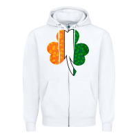 White Shamrock Boobs St Patrick's Day design Zipper Hoodie - Bettercallsaul