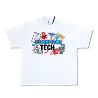 White pharmacy tech Urban Heavy Tee - MaliasSmallBusiness