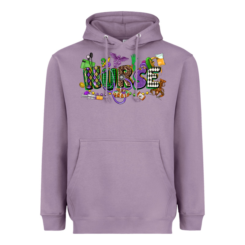 Nurse Mardi Gras Heavyweight Hoodie by CowGirlArtShop | Teevron