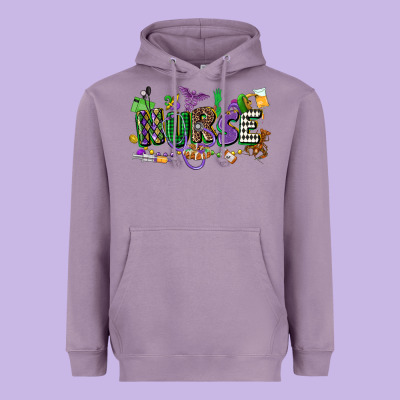 Nurse Mardi Gras Heavyweight Hoodie Designed By Cowgirlartshop
