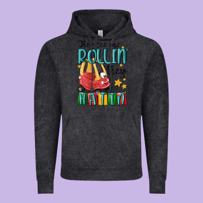 They See Me Rollin' They Hatin' Vintage Hoodie Designed By Maliassmallbusiness