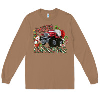 Toasted Coconut Merry Christmas Monster Truck Long Sleeve Tee - MaliasSmallBusiness
