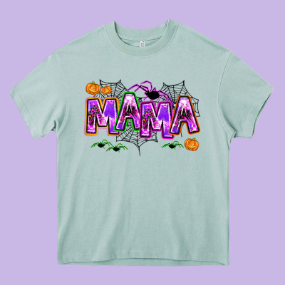 Halloween Mama Heavy Core Tee Designed By Adodesignshop