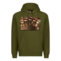 Army Green melanin juneteenth Premium Hoodie - CowGirlArtShop