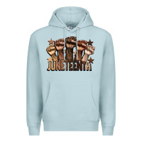 Blue Mist melanin juneteenth Premium Hoodie - CowGirlArtShop