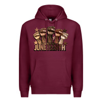 Burgundy melanin juneteenth Premium Hoodie - CowGirlArtShop