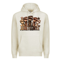 Oatmeal Heather melanin juneteenth Premium Hoodie - CowGirlArtShop
